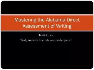 Mastering the Alabama Direct Assessment of Writing