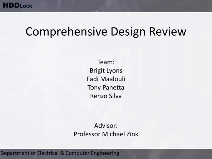 comprehensive design review