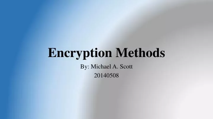 encryption methods