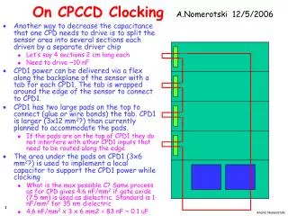 On CPCCD Clocking A.Nomerotski 12/5/2006
