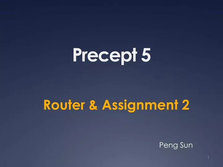 precept 5