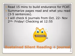 Sustained Silent Reading + journal