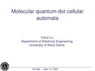 Molecular quantum-dot cellular automata