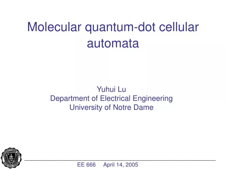 molecular quantum dot cellular automata