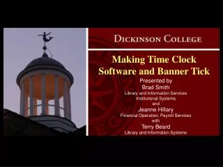 Making Time Clock Software and Banner Tick