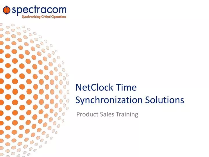 netclock time synchronization solutions