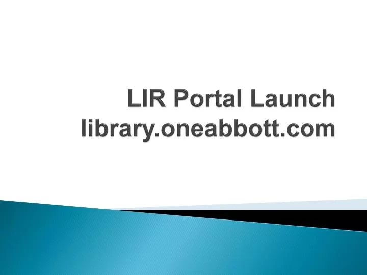 lir portal launch library oneabbott com
