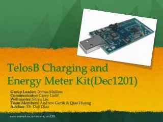 TelosB Charging and Energy Meter Kit(Dec1201)
