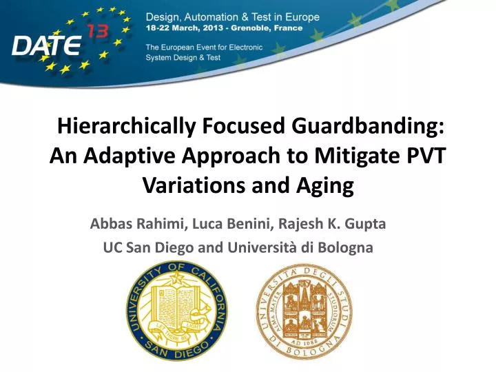 hierarchically focused guardbanding an adaptive approach to mitigate pvt variations and aging