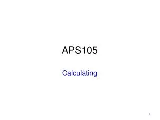 APS105