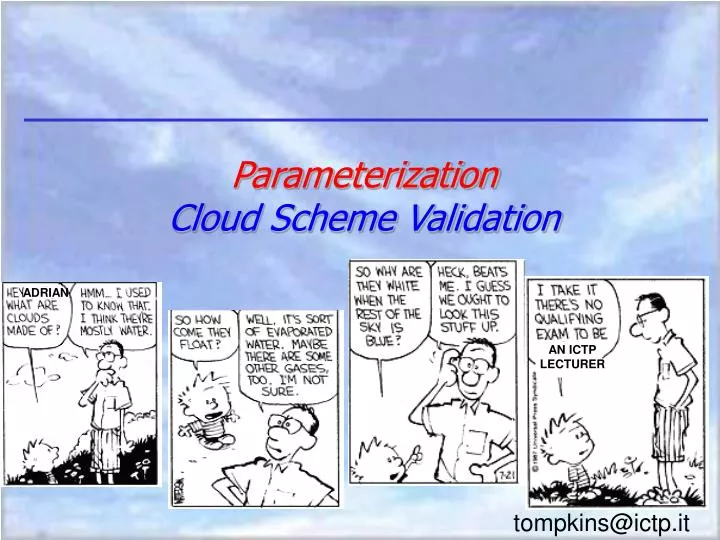 parameterization cloud scheme validation