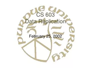 CS 603 Data Replication