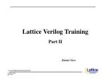 Lattice Verilog Training Part II Jimmy Gao - slide 1
