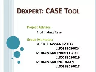 Dbxpert : CASE Tool