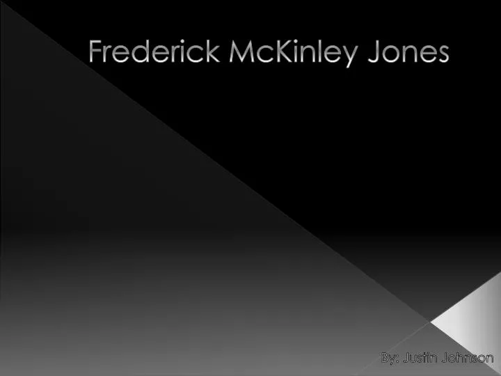frederick mckinley jones