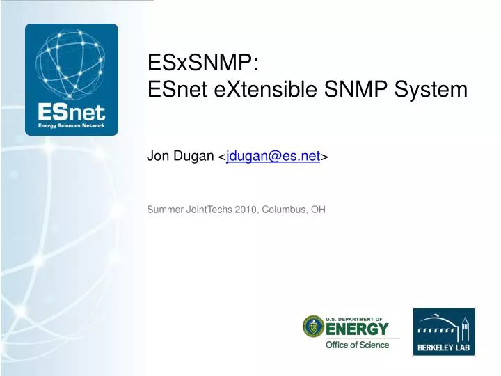 esxsnmp esnet extensible snmp system