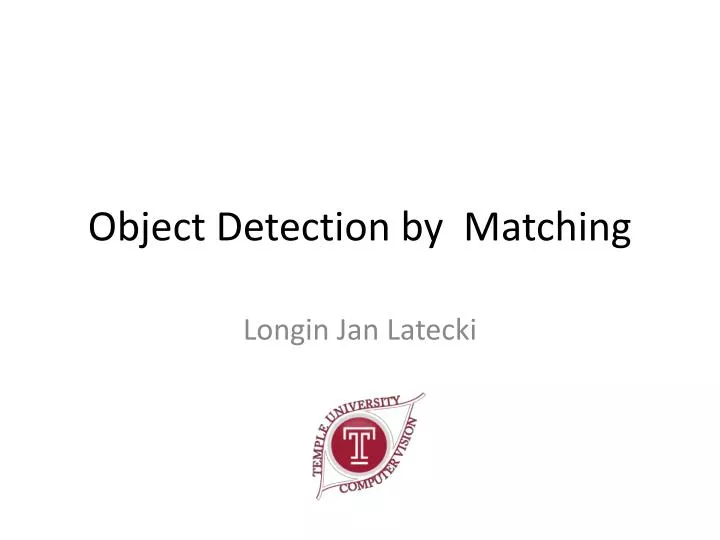 object detection by matching