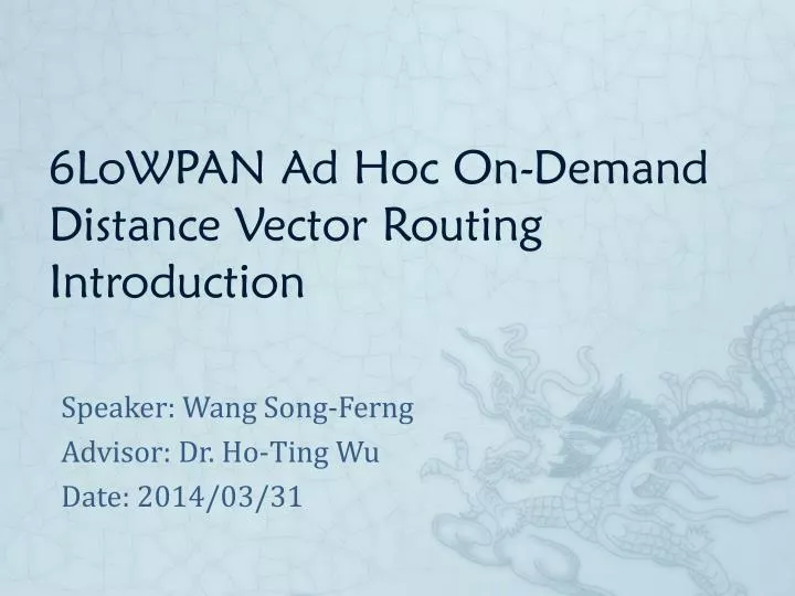 6lowpan ad hoc on demand distance vector routing introduction