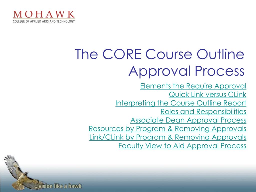 PPT - The CORE Course Outline Approval Process PowerPoint Presentation ...