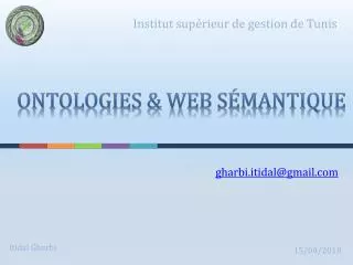ontologies web s mantique