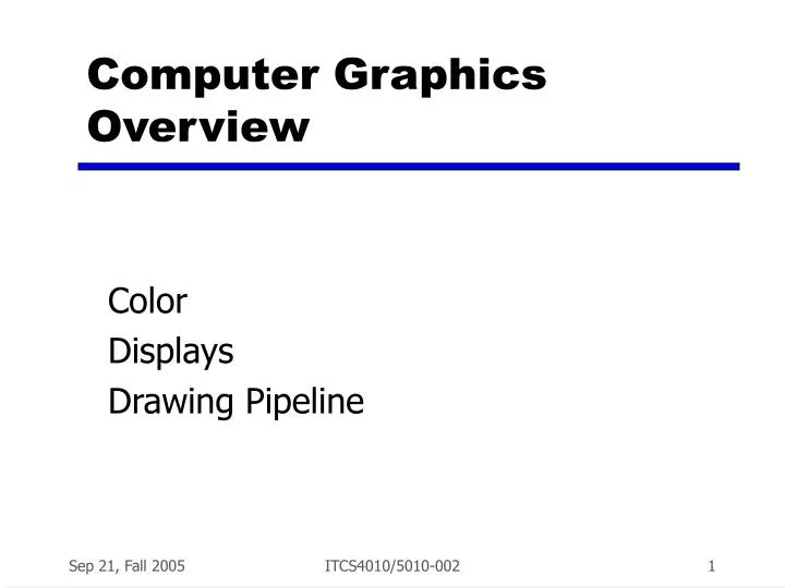 computer graphics overview