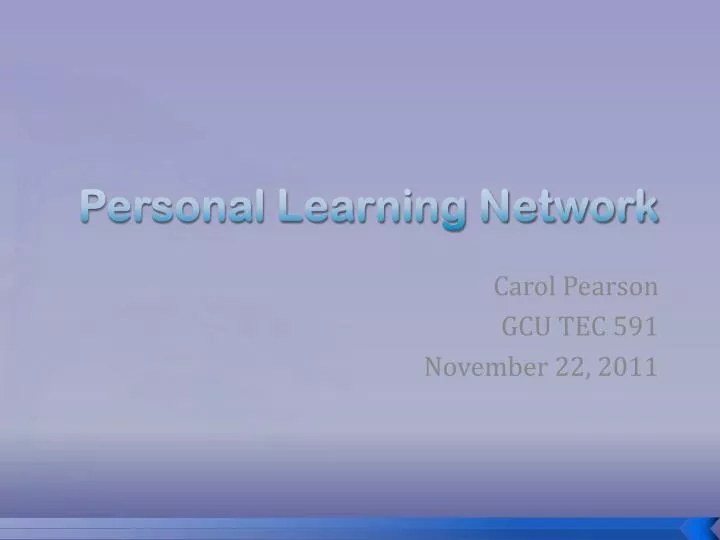 personal learning network