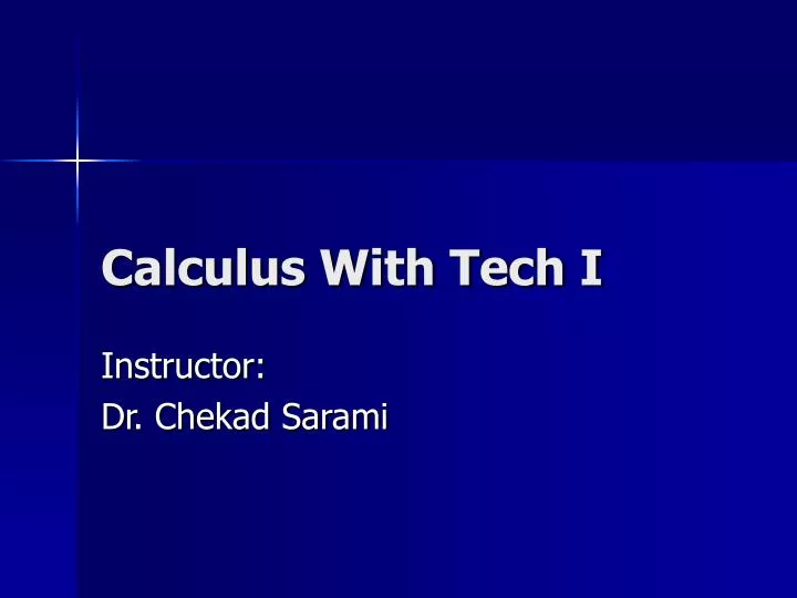 calculus with tech i