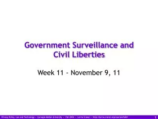 Government Surveillance and Civil Liberties