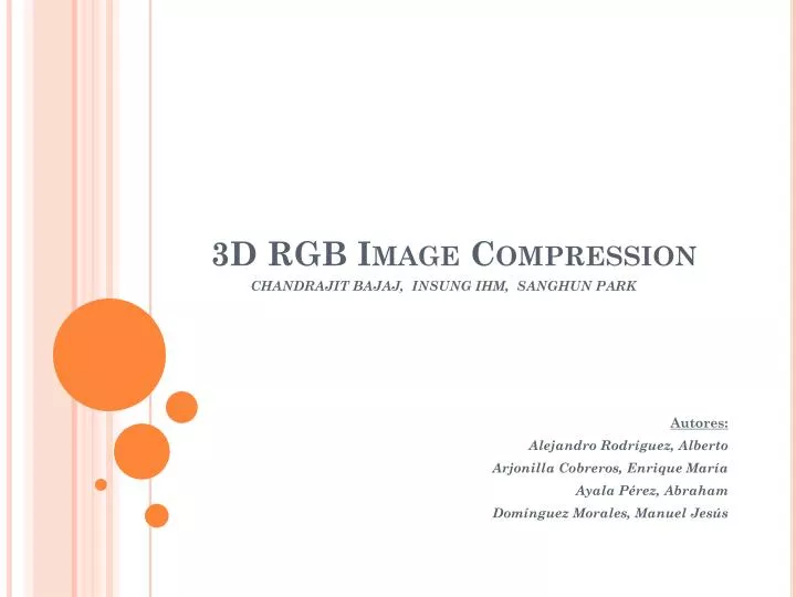 3d rgb image compression
