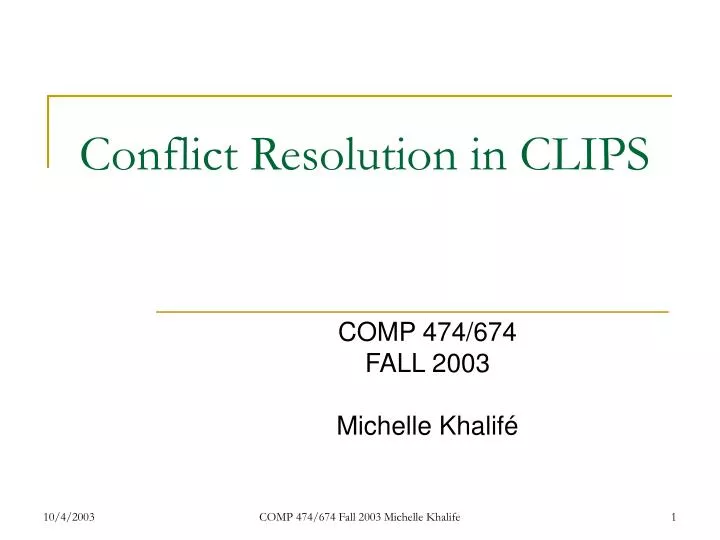 conflict resolution in clips