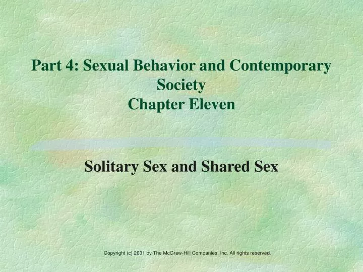 part 4 sexual behavior and contemporary society chapter eleven