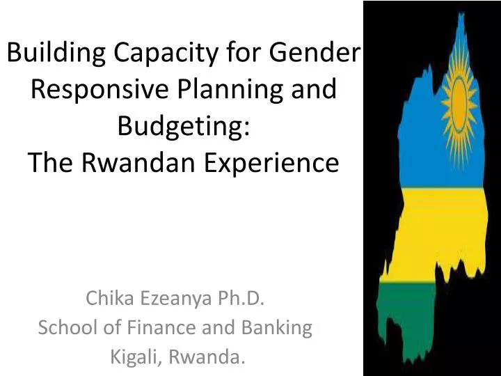 building capacity for gender responsive planning and budgeting the rwandan experience