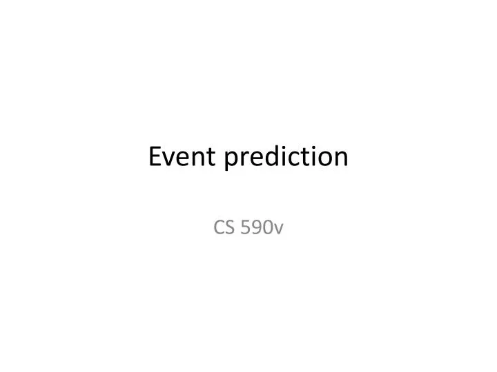 event prediction