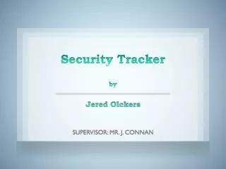 Security Tracker by