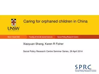 Caring for orphaned children in China