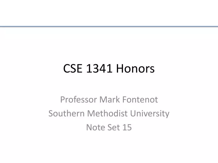 cse 1341 honors