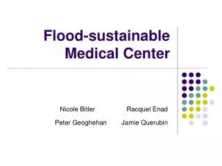 Flood-sustainable Medical Center