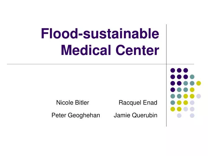 flood sustainable medical center