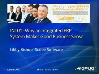 INT01- Why an Integrated ERP System Makes Good Business Sense