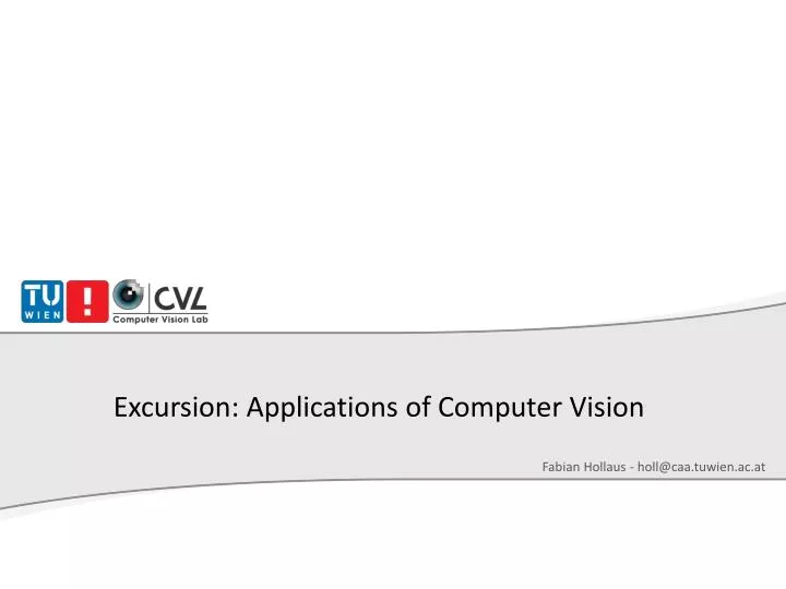 excursion applications of computer vision