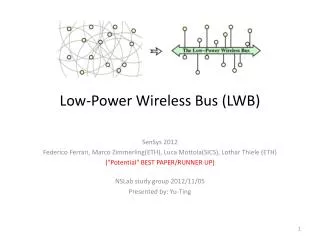 Low-Power Wireless Bus (LWB)