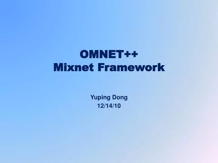 omnet mixnet framework