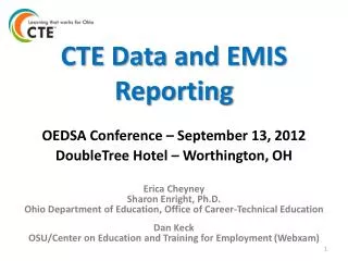 CTE Data and EMIS Reporting