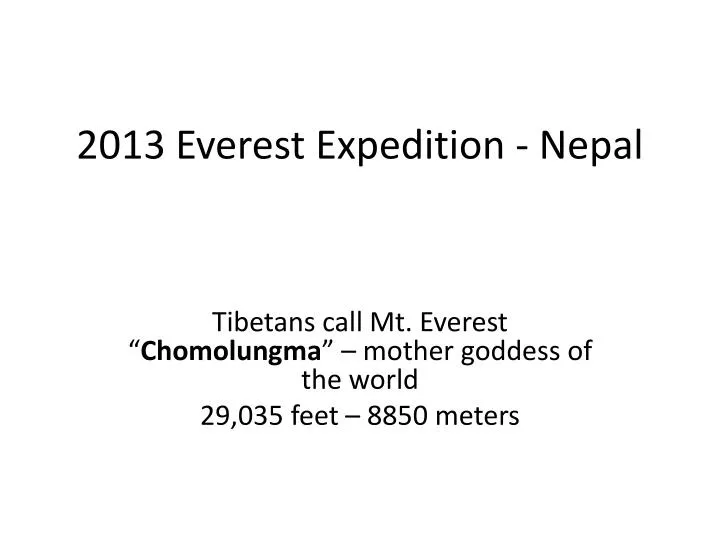 2013 everest expedition nepal