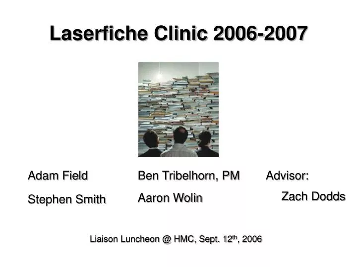 laserfiche clinic 2006 2007