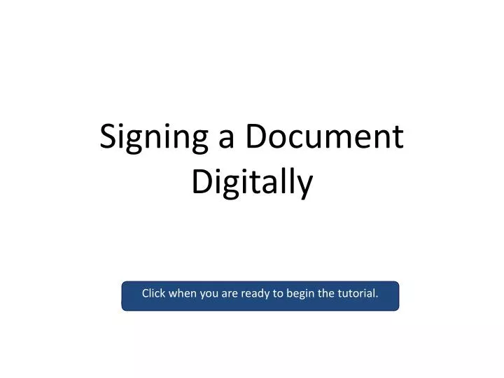 signing a document digitally