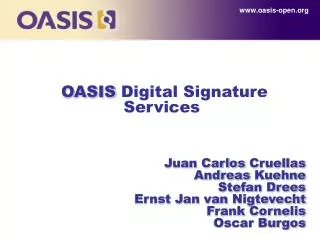 OASIS Digital Signature Services