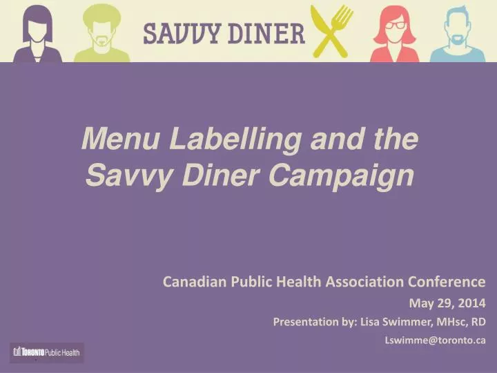 menu labelling and the savvy diner campaign