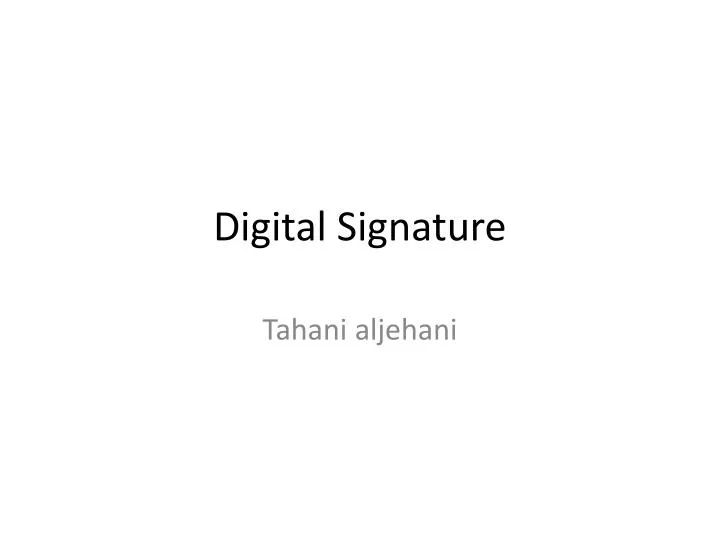 digital signature