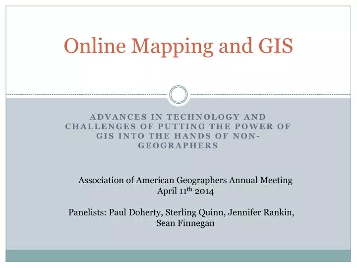 online mapping and gis